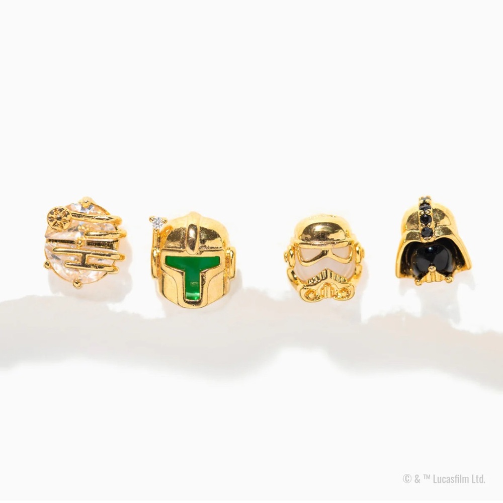 Star Wars Disney Gold and Green Earrings Set